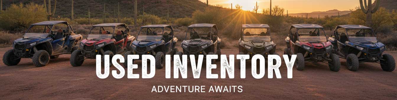 Don't want to buy new? We have a nice selection of used SxSs and ATVs.