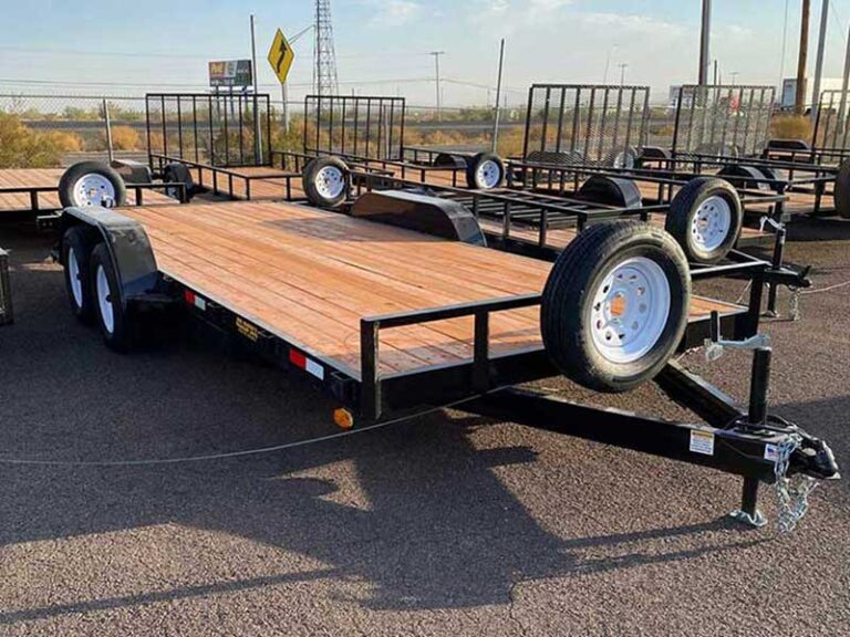 Big Bubbas 18' flatbed car hauler for sale at RV Lifestyles in Quartzsite AZ